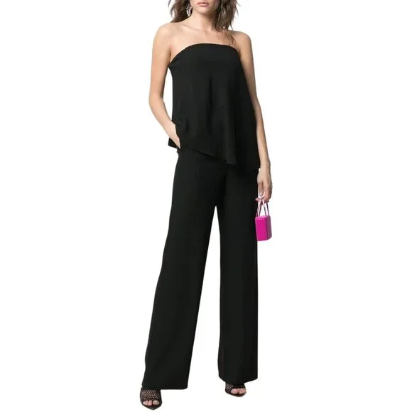 NWT Emporio Armani Strapless Straight Leg Jumpsuit in Black Sz. 40 - Picture 4 of 5